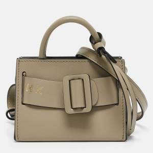 Boyy Khaki Green Leather Micro Bobby Charm Bag