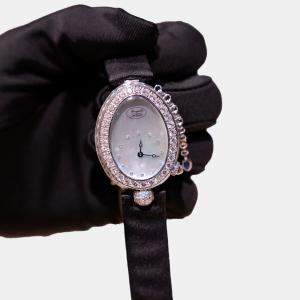 مملوكة مسبقًا ساعة بريغيه رين دو نابلس نموذج عالي ذهب أبيض ماسي أوتوماتيكية 33 مم 8929ZB