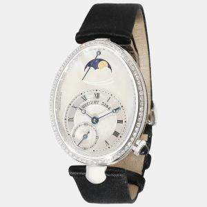 Breguet White MOP 18K White Gold Queen of Naples 8908BB/52/864D00D Automatic Women's Wristwatch 29 mm