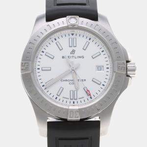 Pre Owned Breitling Colt A17313 Automatic White Stainless Steel Men's Wristwatch 44mm