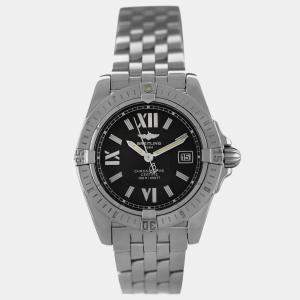 Pre Owned Breitling Cockpit Lady A71356 Quartz Black Stainless Steel Women's Wristwatch 32 mm