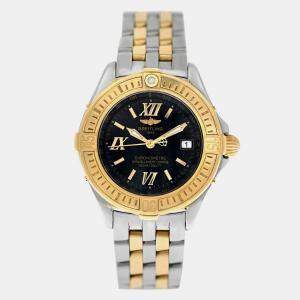Pre Owned Breitling Cockpit Lady D67365 Quartz Black 18k Yellow Gold Stainless Steel Women's Wristwatch 31 mm