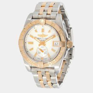 Breitling Silver 18K Rose Gold And Stainless Steel Galactic C3733012/A724 Women's Wristwatch 36 mm