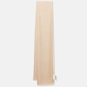 Brunello Cucinelli Beige Sequined Cashmere and Silk Stole