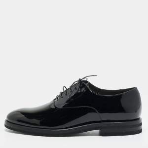 مملوكة مسبقًا Brunello Cucinelli Size 43 Black Patent Leather Oxfords