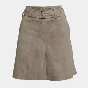 Brunello Cucinelli Beige Suede Shorts S