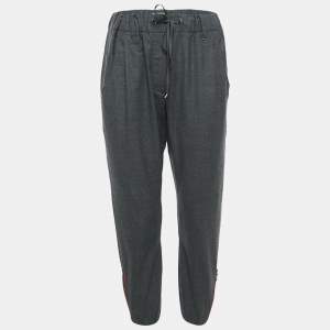Brunello Cucinelli Grey Wool Trackpants M