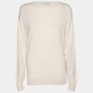 Brunello Cucinelli Light Beige Cashmere Blend Sweater M