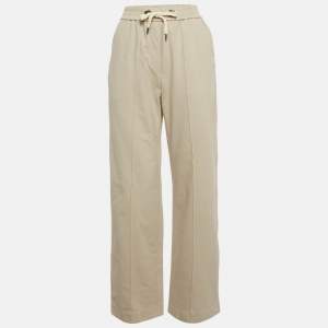 Pre Owned Brunello Cucinelli Beige Jersey Drawstring Pants XS