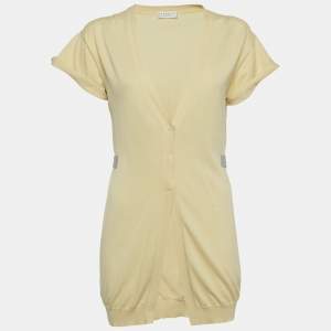 مملوكة مسبقًا Brunello Cucinelli Cream Cotton Knit Long Cardigan M