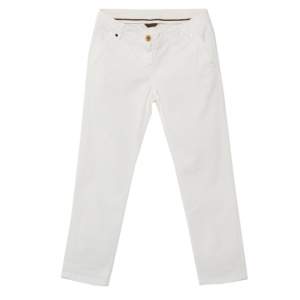 Brunello Cucinelli Off White Denim Tapered Leg Cropped Jeans M