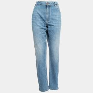 Brunello Cucinelli Blue Denim Straight Leg Mid Ride Jeans XL Waist 38"