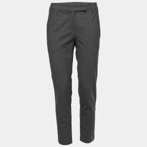 Brunello Cucinelli Grey Wool Slim Fit Trousers S