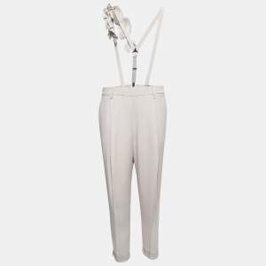 Brunello Cucinelli Light Grey Suspender Trousers M