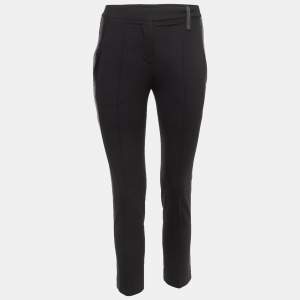 Brunello Cucinelli Black Wool Blend Cropped Trousers XS