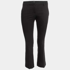 Brunello Cucinelli Black Cotton Flared Trousers S