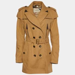 Burberry Brit Beige Cotton Long Trench Coat M