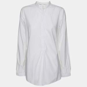 Burberry Brit White Cotton Button Front Top S
