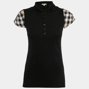 Burberry Brit Black Cotton Pique Polo T-Shirt S