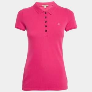 Burberry Brit Pink Cotton Pique Polo T-Shirt XS