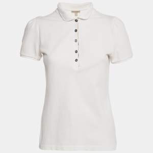 Burberry Brit White Cotton Pique Polo T-Shirt M