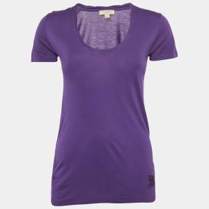 Burberry Brit Purple Jersey Scoop Neck T-Shirt S