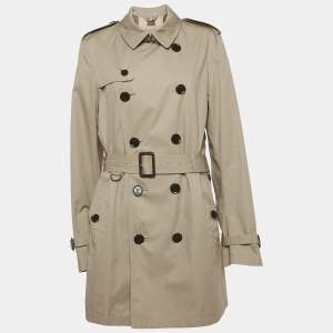 Pre Owned Burberry Brit Beige Gabardine Trench Coat M