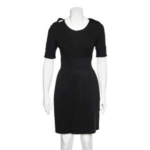 Burberry Brit Black Stretch Knit Short Sleeve Dress S
