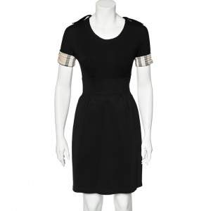Burberry Brit Black Stretch Knit Short Sleeve Dress S