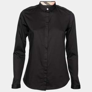 Burberry Brit Black Cotton Epaulette Detailed Shirt XS