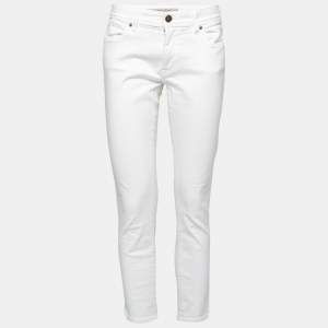 Burberry Brit White Denim Skinny Fit Cropped Jeans Waist 30