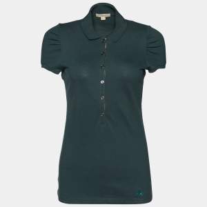 Burberry Brit Dark Green Cotton Pique Polo T-Shirt S