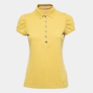 Burberry Brit Yellow Cotton Knit Polo T-Shirt M