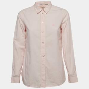 Burberry Brit Pink Pinstriped Cotton Button Front Shirt S