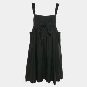 Burberry London Black Cotton Sleeveless Flared Short Dress M