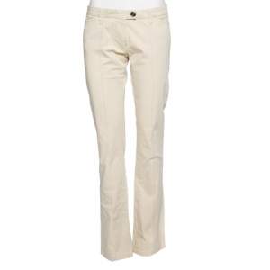 Pre Owned Burberry Beige Cotton Tailored Trousers M