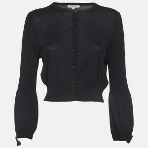 Burberry London Black Knit Buttoned Cardigan L