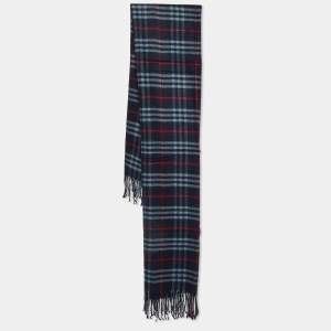 Burberry Black/Grey Vintage Castleford Check Lambwool Scarf