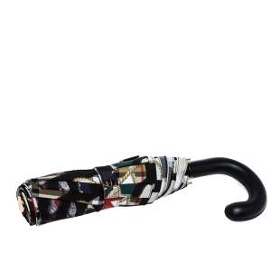 Pre Owned Burberry Multicolor Nylon Tragalfar Packable Umbrella 