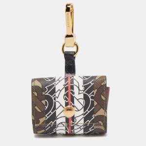 Burberry Multicolor TB-Print Coated Canvas and Leather AirPod Pro Case