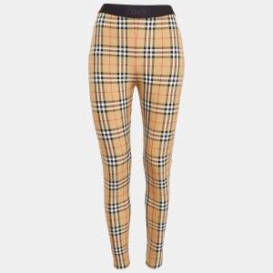 Burberry Belvoir Logo Vintage Check Jersey Leggings M