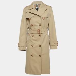 Burberry Honey Brown Cotton Islington Trench Coat XL