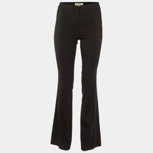 Burberry Black Wool Paneled Trousers XS