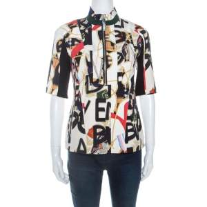 مملوكة مسبقًا توب بربري سحاب أمام حرير وشاح أرشيف غرافيتي متعدد الألوان S