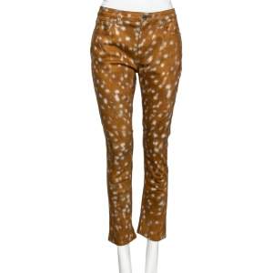 Burberry Brown Honey Printed Denim Jeans M