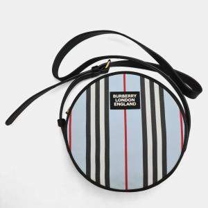Pre Owned Burberry Louise Blue/Black Leather Shoulder Bag