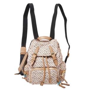 Burberry Blush Pink TB Print Nylon Small Rucksack Backpack