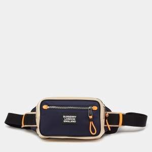 Pre Owned Burberry Multicolor Nylon Logo Patch Bum Bag