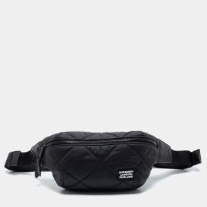 Burberry Black Quilted Fabric Sonny Bum Bag