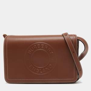 Burberry Tan Leather Hampshire Crossbody Bag